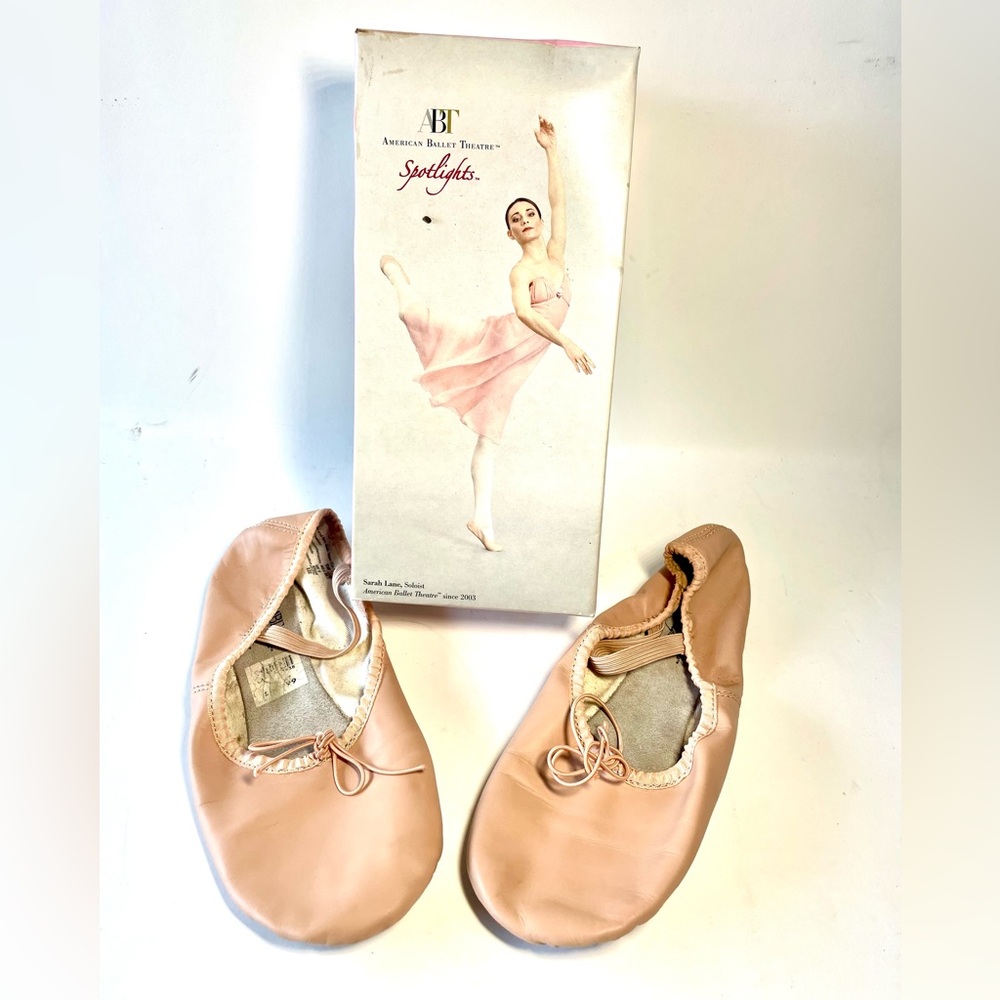 Pink Rose Leather ABT American Ballet Spotlights Shoes 4 1/2 USA EUR 37